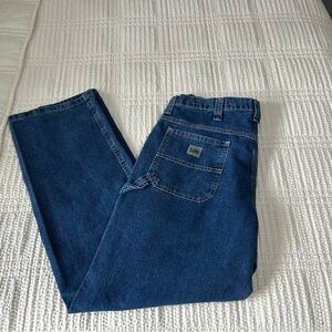 Lee Men's Deep Blue Relaxed Carpenter Jeans